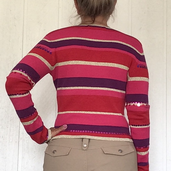 PANDEMONIUM VINTAGE BOHO EMBELLISHED CARDIGAN SMALL - Picture 3 of 6